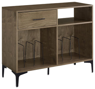 Sydney Record Storage Media Console Walnut