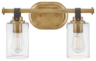 Halstead Two Light Vanity in Heritage Brass