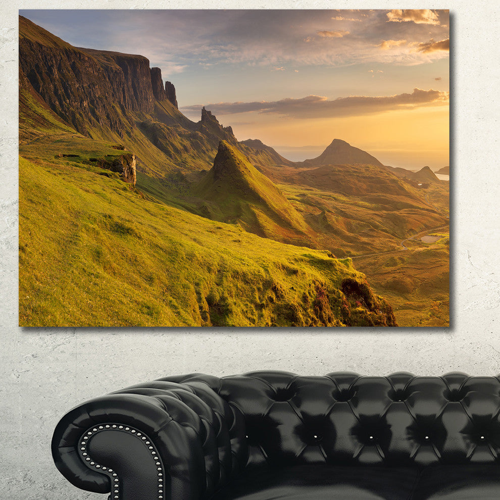 Sunrise at Quiraing Scotland, Landscape Canvas Art Print, 40"x30"