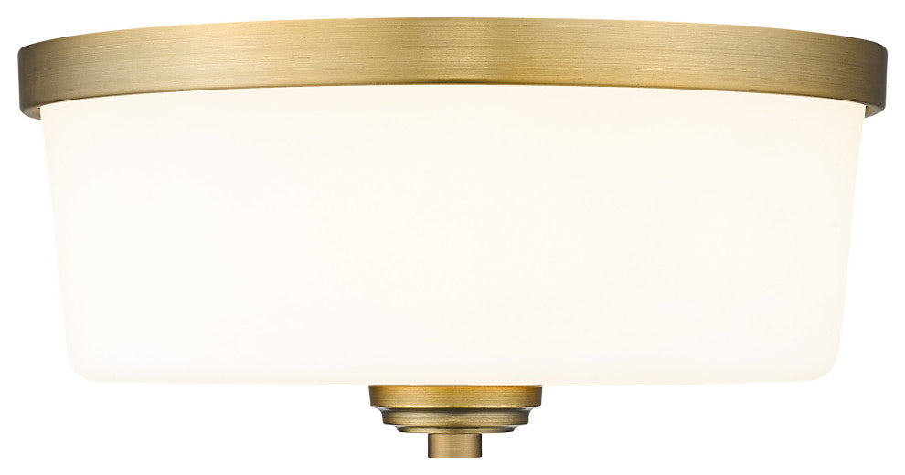 Zlite 220F3-HBR 3-Light Flush Mount, Etched White