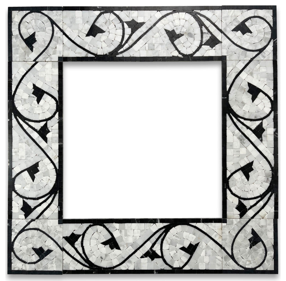 Marble Mosaic Border Listello Accent Tile Agean Bianco 5x14.5 Polished, 1 piece