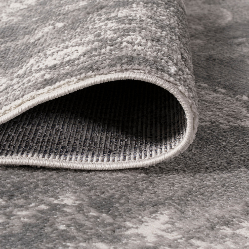 Rosalia Cottage Medallion Area Rug, Gray/Dark Gray, 8 X 10