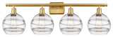 Ballston-Rochester 4-Light 38" Bath Vanity Light, Satin Gold, Clear