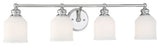 Melrose 4-Light Bath Vanity, Polished Chrome