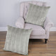 Pleated Velvet Pillow Covers, Set of 2, Silver, 26"x26"