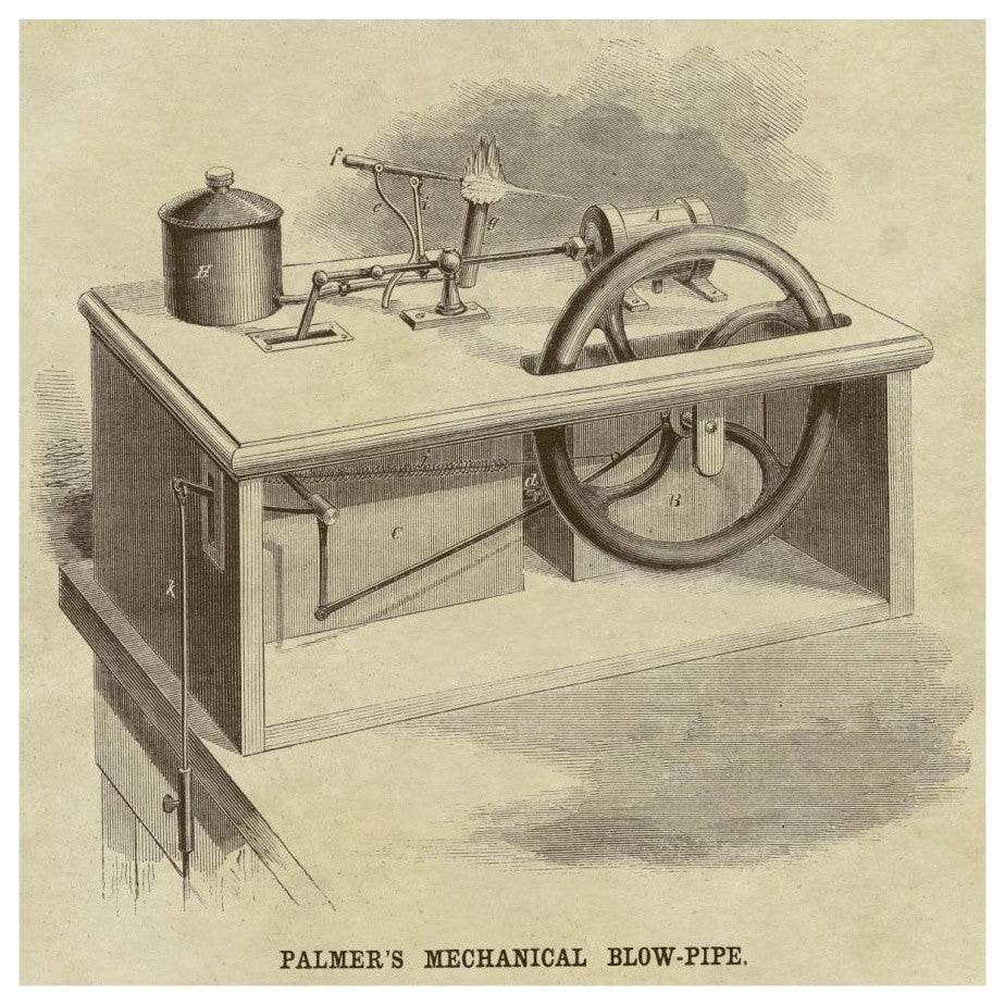 "Palmer's Mechanical Blow Pipe" Digital Paper Print by Inventions, 18"x18"