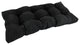 42"x19" Squared Micro Suede Tufted Loveseat Cushion, Black