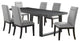 Yves 9-Piece Dining Set, Grey, With 6 Chairs