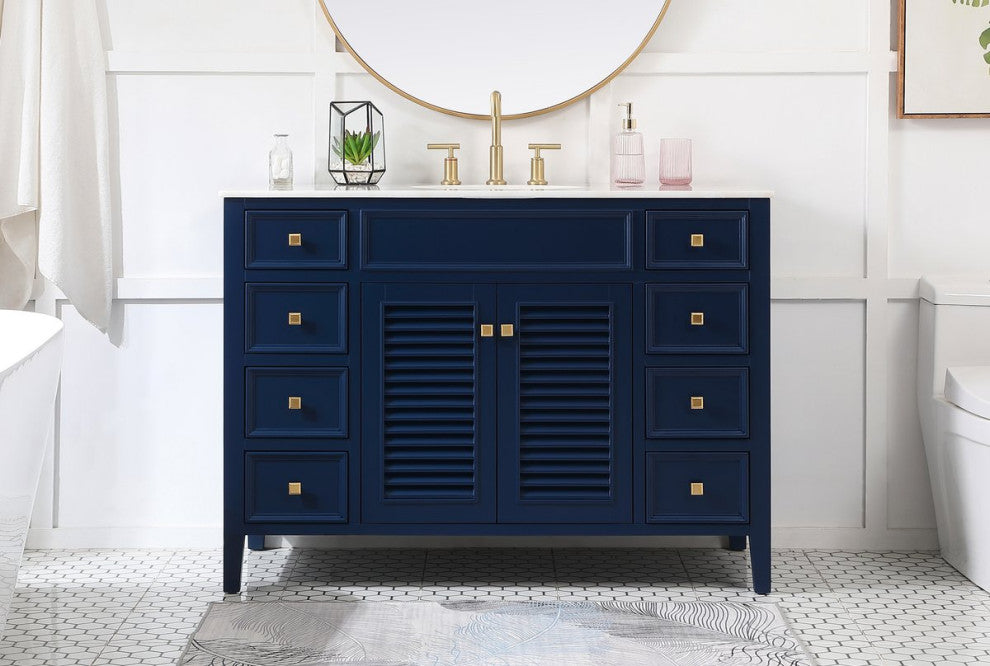 Elegant VF10448BL 48"Single Bathroom Vanity, Blue