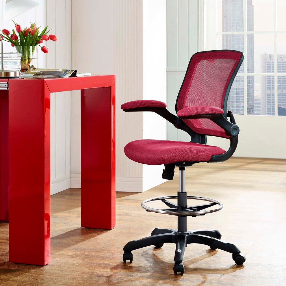 Red Veer Drafting Chair