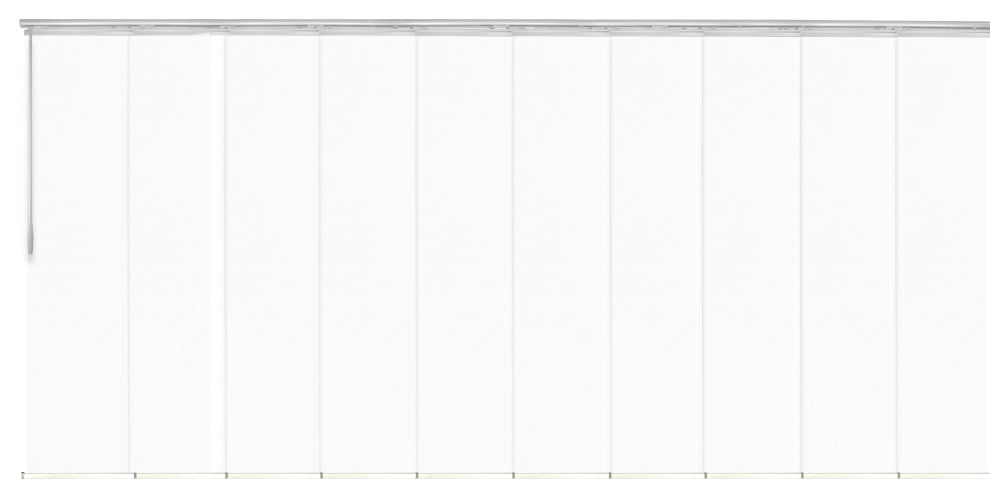 Navajo White 10-Panel Track Extendable Vertical Blinds 120-218"W