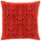 Surya Toulouse TUE-002 20"x20" Pillow Cover, Burnt Orange/Dark Brown