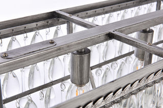 Nasir 40" Rectangle Pendant, Antique Silver