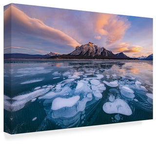 April Xie 'Abraham Lake Sunset' Canvas Art, 19"x12"