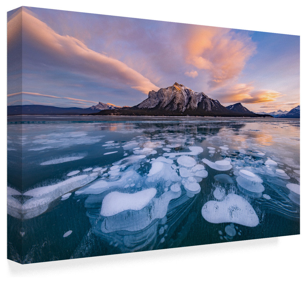 April Xie 'Abraham Lake Sunset' Canvas Art, 19"x12"