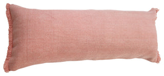 Ox Bay Pink Solid Organic Cotton Pillow Cover, 14"x36"