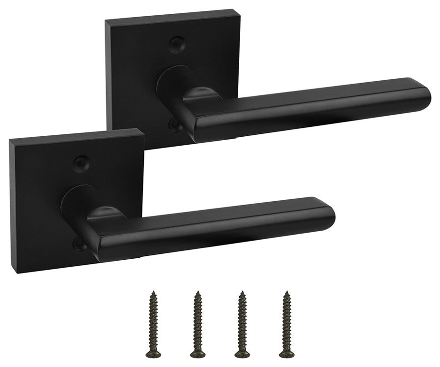 Nuk3y Hulk Series Lever Door Handle Slim Square Modern Contemporary Lever Set, M