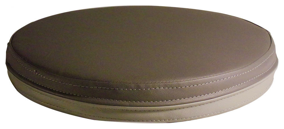 Round Leather Seat Cushion for Stool, Darkgrey/Lightgrey