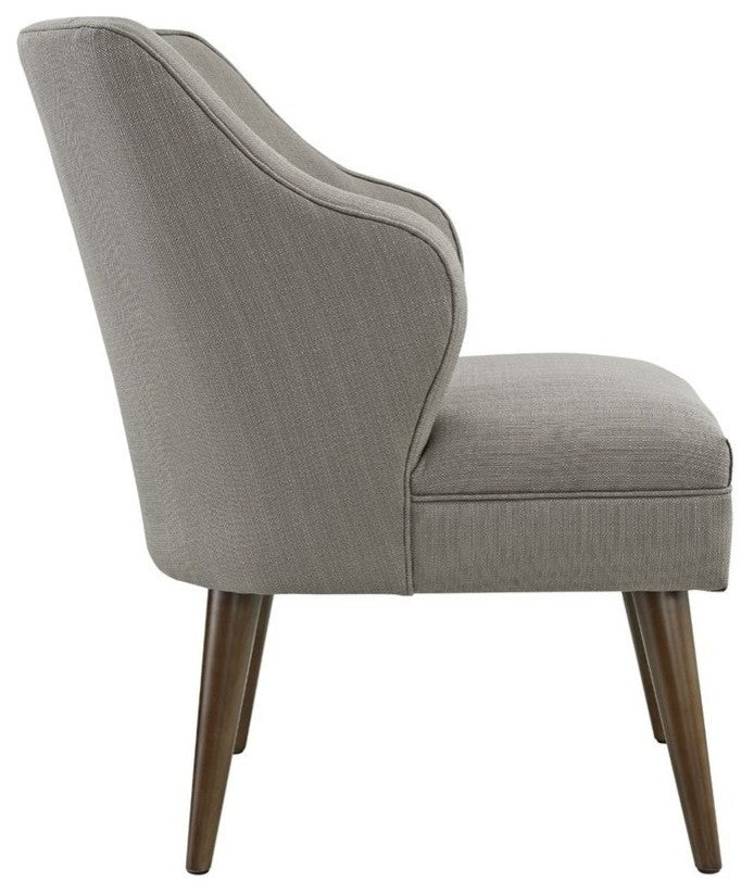 Modern Granite Swell Upholstered Fabric Armchair