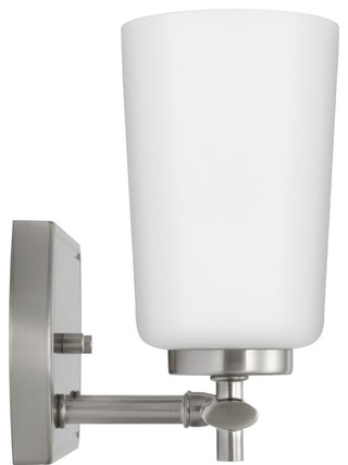 Adley Collection Two-Light Brushed Nickel Etched Opal Glass Bath Vanity Light