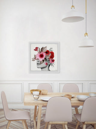 "Bloom Face II" Framed Painting Print, 12"x12"