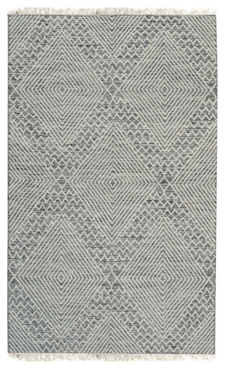 Handwoven Wool Black Contemporary Geometric Punja Killim Rug, 4'x6'