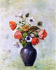 Odilon Redon Anemones and Poppies in a Vase, Gallery Wrapped Canvas, 20"x25"