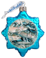 Catch the Rainbow Trout Mercury Glass Ornament