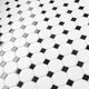 Metro Octagon Matte White w/ Black Dot Porcelain Floor and Wall Tile