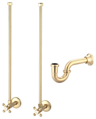 Embassy 30" Wash Stand and P-Trap, Gold