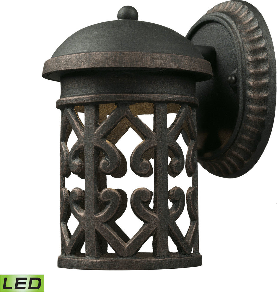 Tuscany Coast 1-Light Exterior Weathered Charcoal Wall Mount