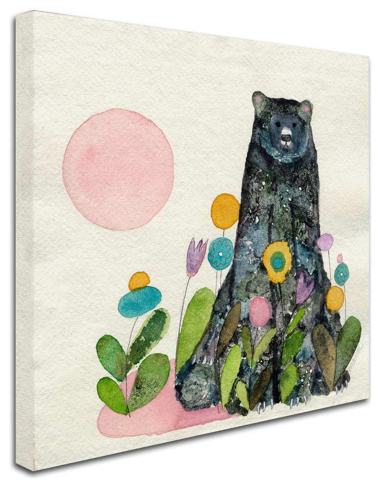 Wyanne 'Garden Bear' Canvas Art, 18"x18"