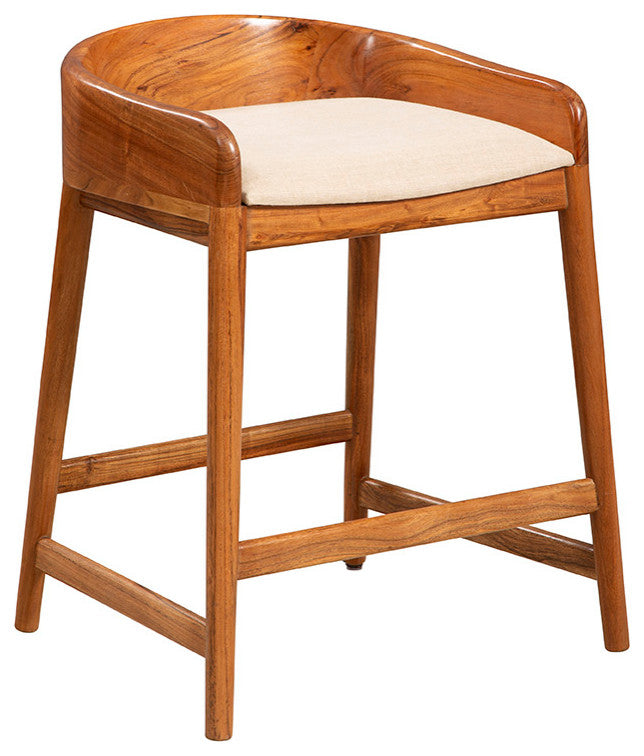 Saddle 34" Tall Counter Stool, Brown