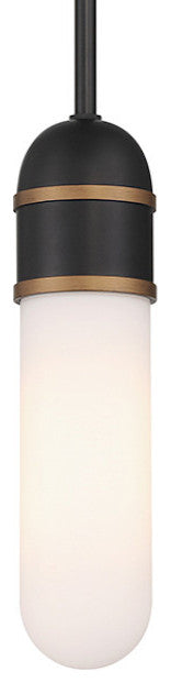 Crystorama Lighting Group CAP-8511 Capsule 3"W LED Mini Pendant - Matte Black /