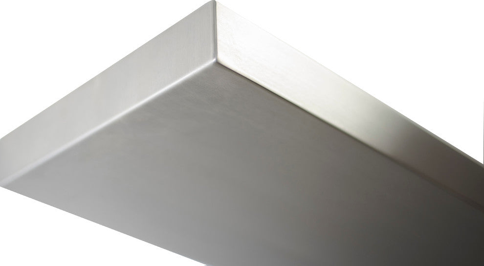 Stainless Steel Floating Shelves- Seamless, 30"