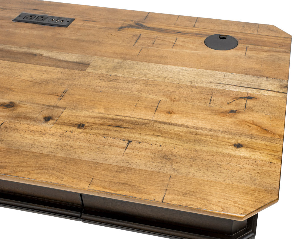 Executive Writing Desk, Writing Table, Office Desk, Brown