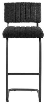 Parity Boucle Bar Stools, Set of 2, Black Black