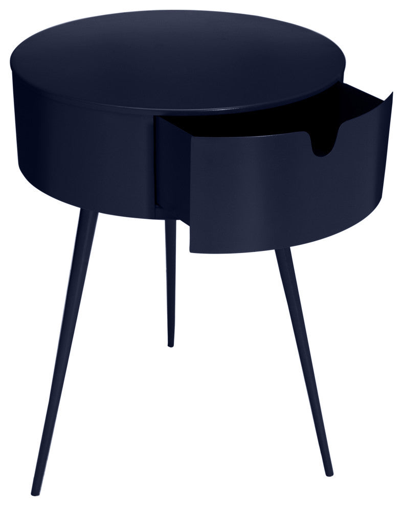 Bali Metal Side Table/Nightstand, Navy