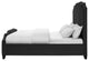 Inspired Home Zaida Bed, Velvet Upholstered, Black, Queen