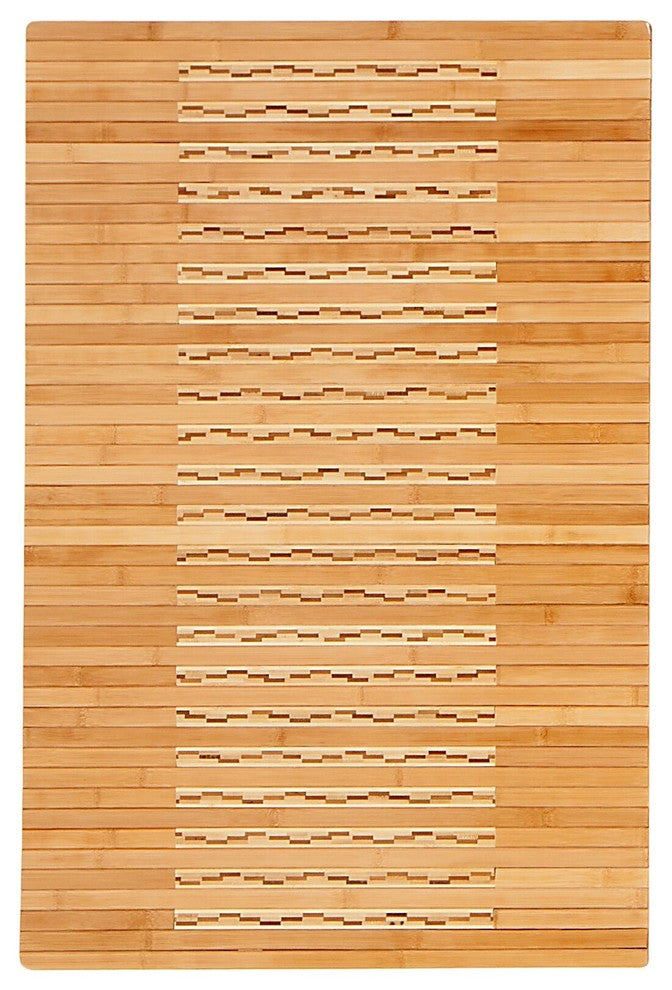 Nevis Bamboo Kitchen and Bath Mat, Natural, 24"x36"
