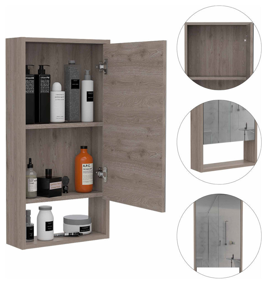 Modesto Medicine Cabinet, Light Gray