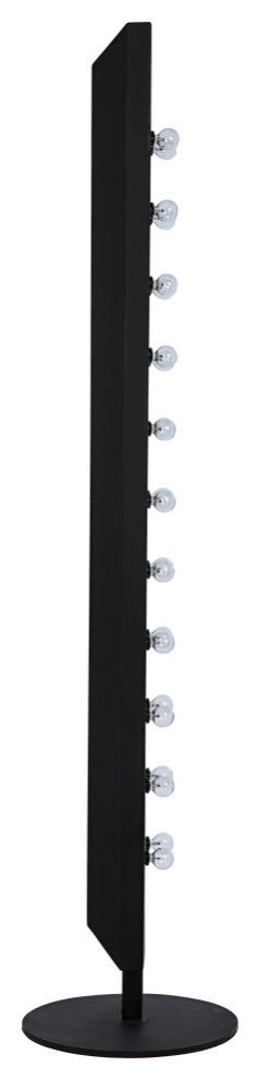 Wilton Floor Lamp with Shade, Black Metal