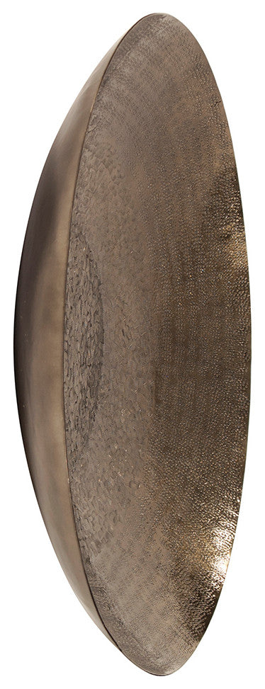 Deep Bronze Aluminum Tray and Wall Art With Chisel Texture Large