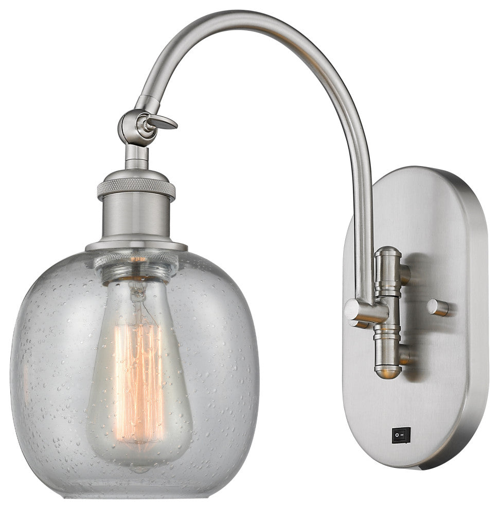 Innovations 518-1W-SN-G104-LED 1 Light 6" Sconce, Brushed Satin Nickel