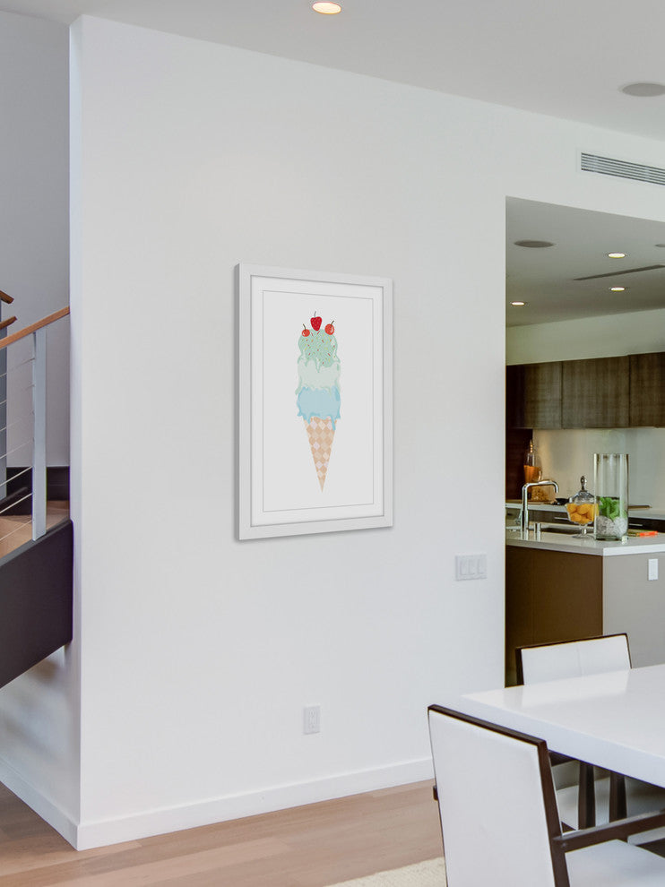 "Triple Stacked" Framed Painting Print