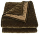Stella Faux Silk Velvet Quilt, Green Ochre, Twin