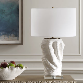 Uttermost Stratified White Table Lamp