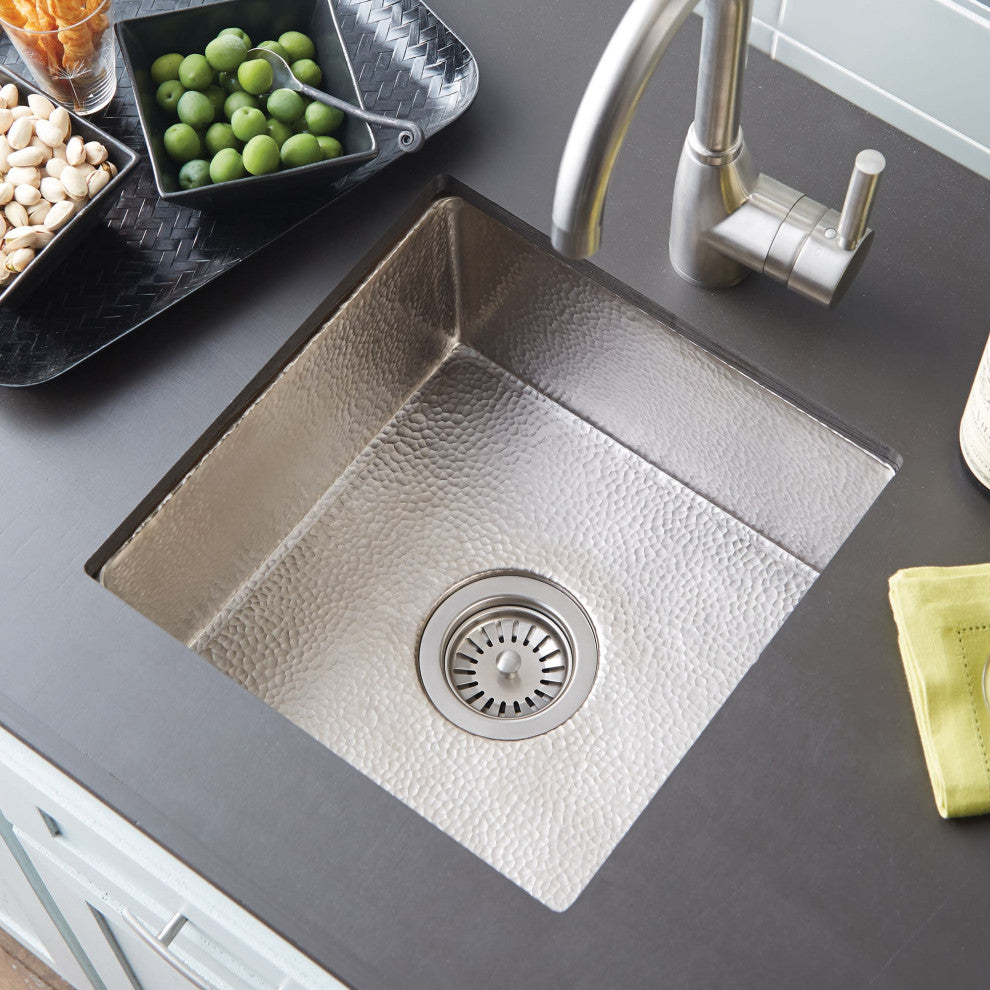 Native Trails CPS34 Cantina 13" Undermount Single Basin Copper - Brushed Nickel