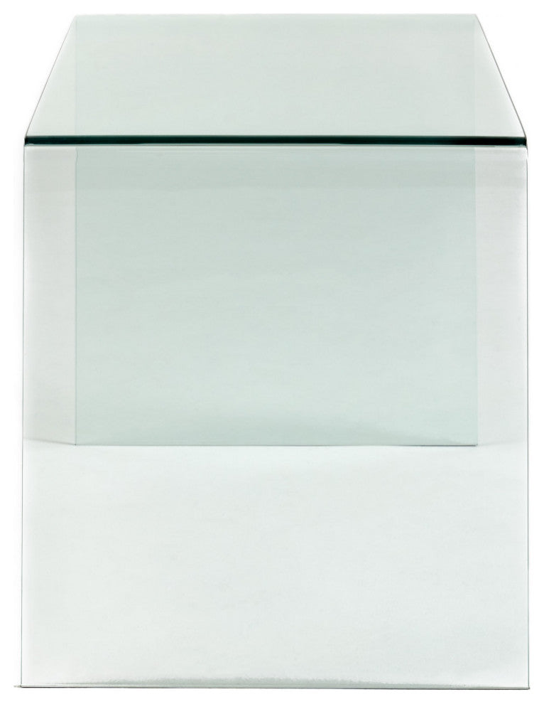 GDF Studio York Glass Computer Desk