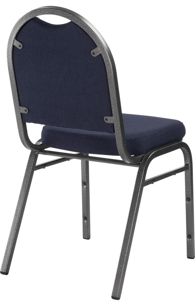 NPS 9200 Fabric Stack Chair, Midnight Blue Seat/ Silvervein Frame
